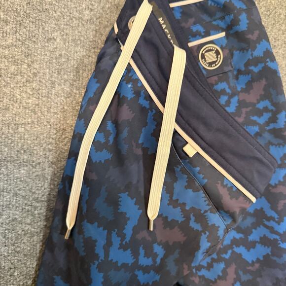Mackeene Designer Swim Board Shorts Mens 34 Trunks Paris St Barth Pocket - Picture 9 of 10